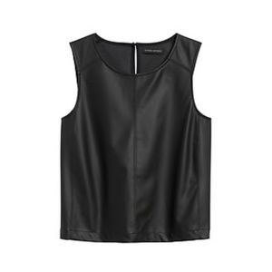 Vegan Leather Shell Top - Banana Republic